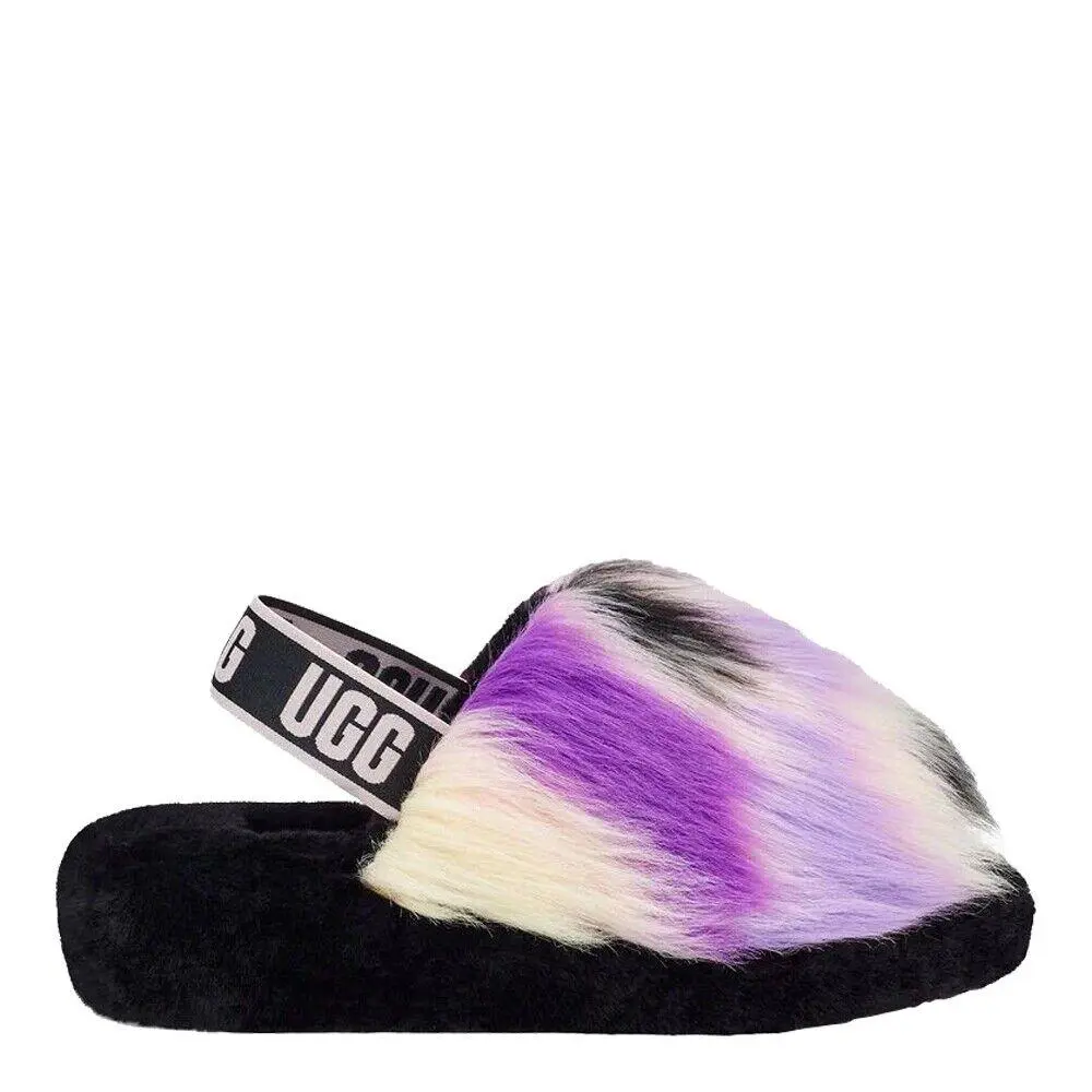 Ugg Women`s Fluff Yeah Slide Tie Dye Slipper Magnolia 1117326-MGNL f - Multicolor