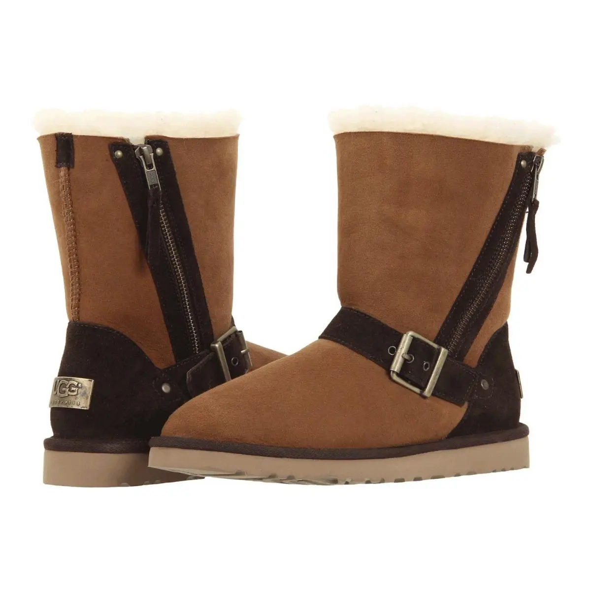 Ugg Australia Women Blaise Sheepskin Brown Chestnut Winter Snow Boots Shoes 7