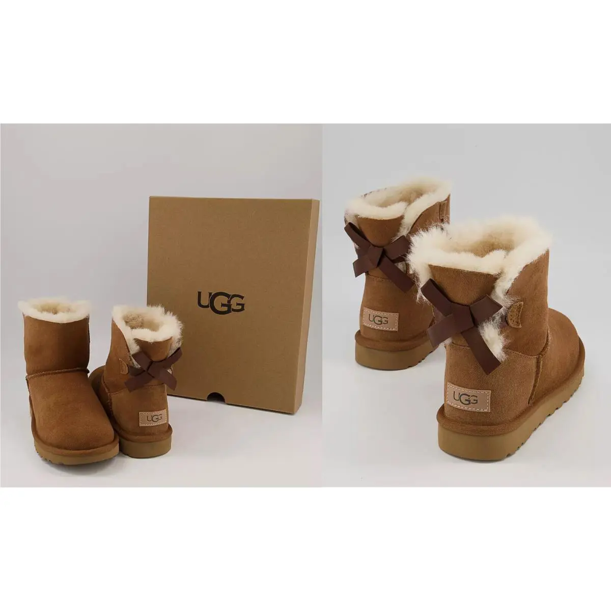 UGG shoes - UGG Mini Bailey Bow II - Chestnut 3