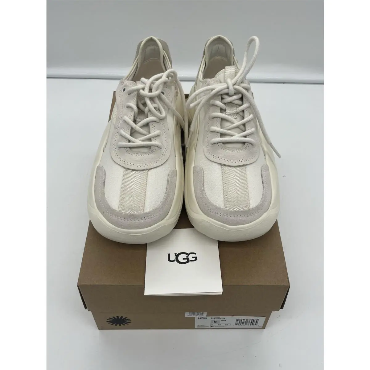 Ugg LA Cloud Low White Cream Ivory Womens Trainer Shoes Size 9