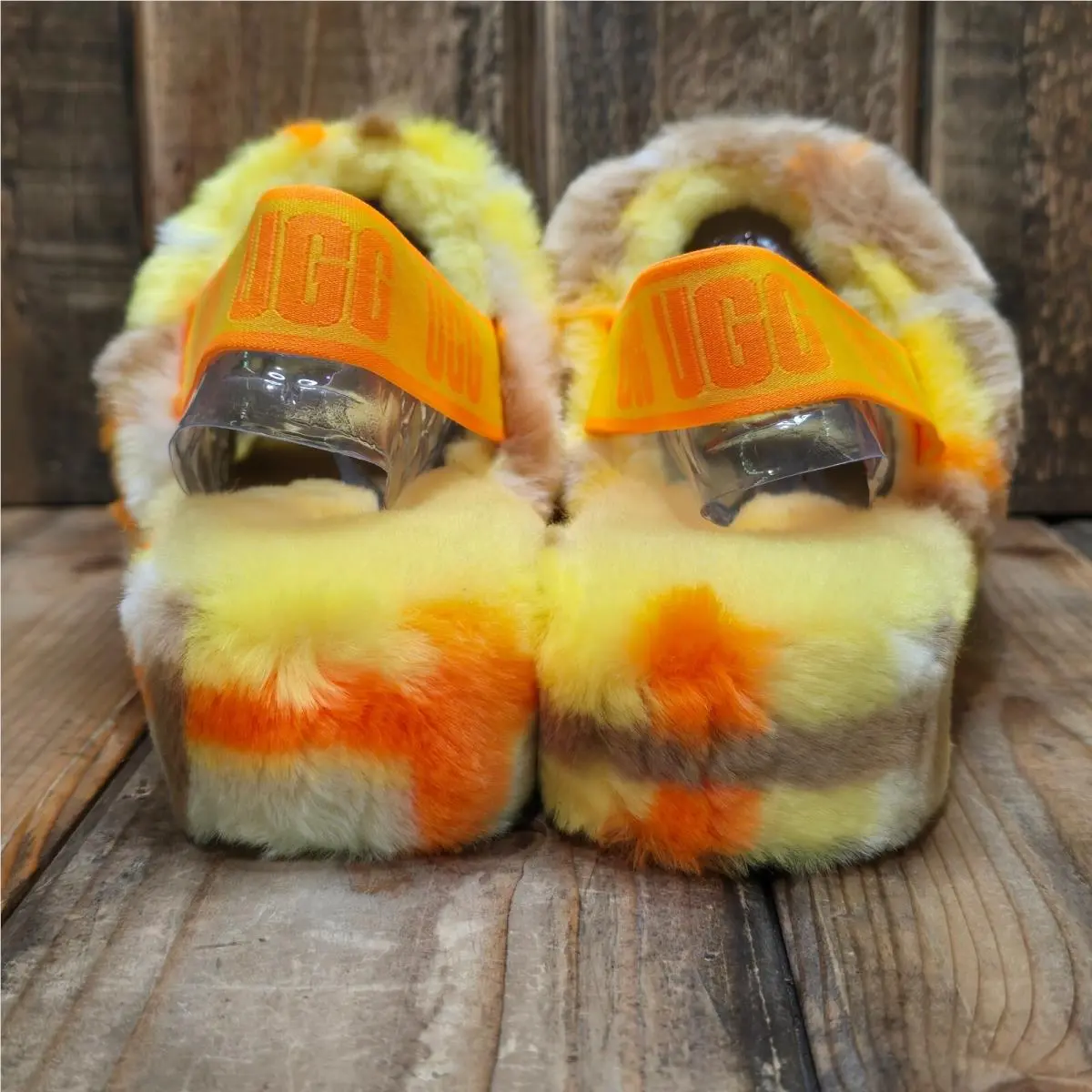 UGG shoes - FLUFF YEAH SLIDE PLAID PUNK - 1130879 - Yellow 2
