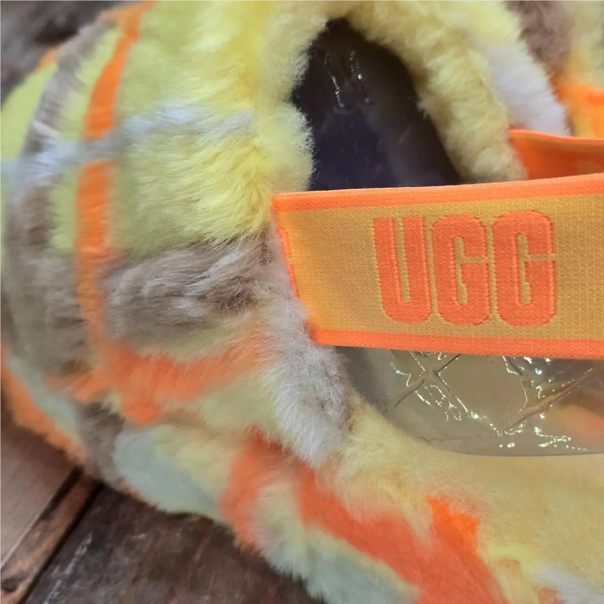 UGG shoes - FLUFF YEAH SLIDE PLAID PUNK - 1130879 - Yellow 5