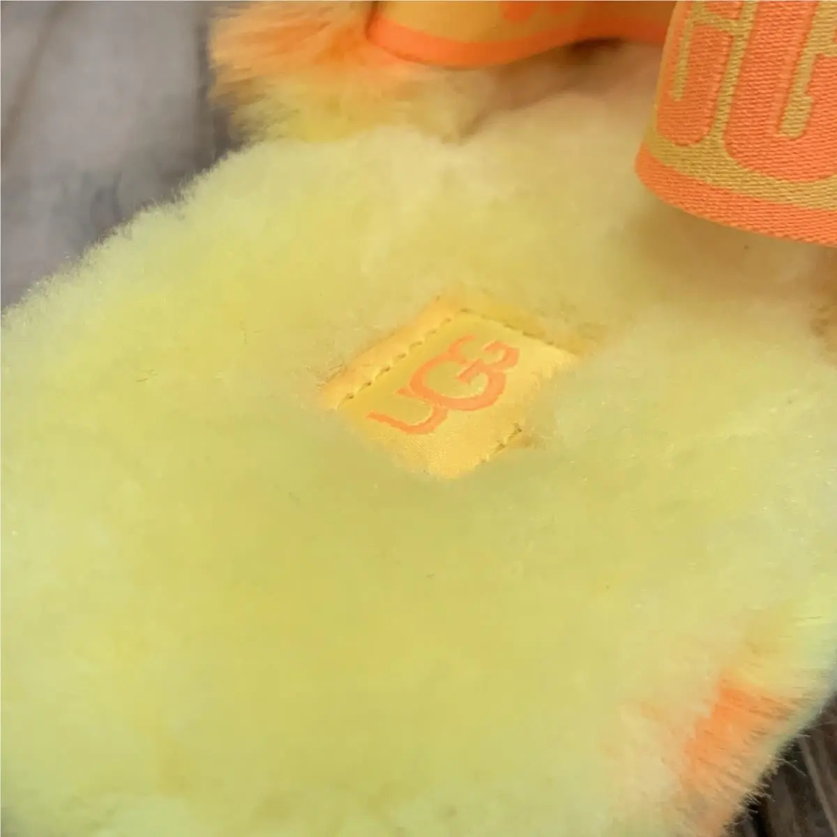 UGG shoes - FLUFF YEAH SLIDE PLAID PUNK - 1130879 - Yellow (UPC: 195719868468) 10