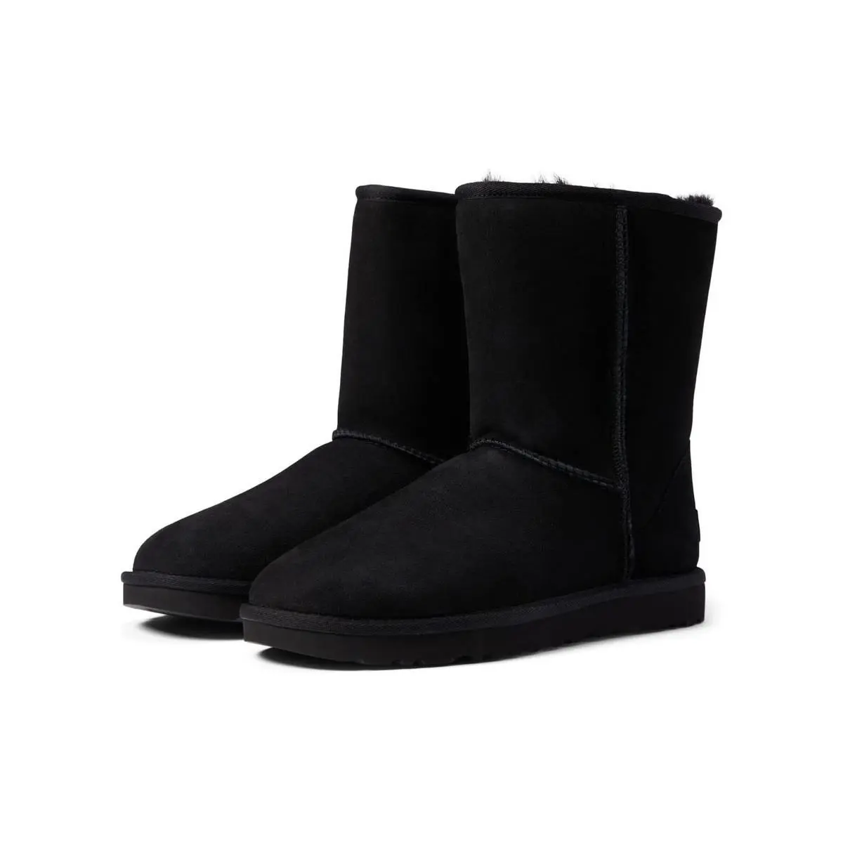 Ugg Classic Short II Women`s Shoes Black Size 8