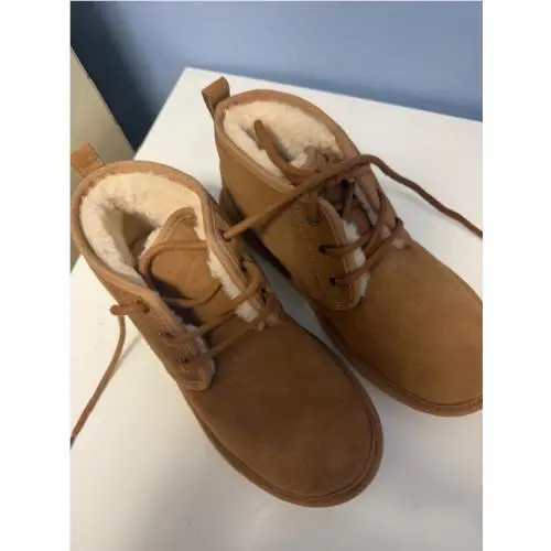 Ugg Neumel Chestnut Suede Fur Shoes Womens Size 8 New