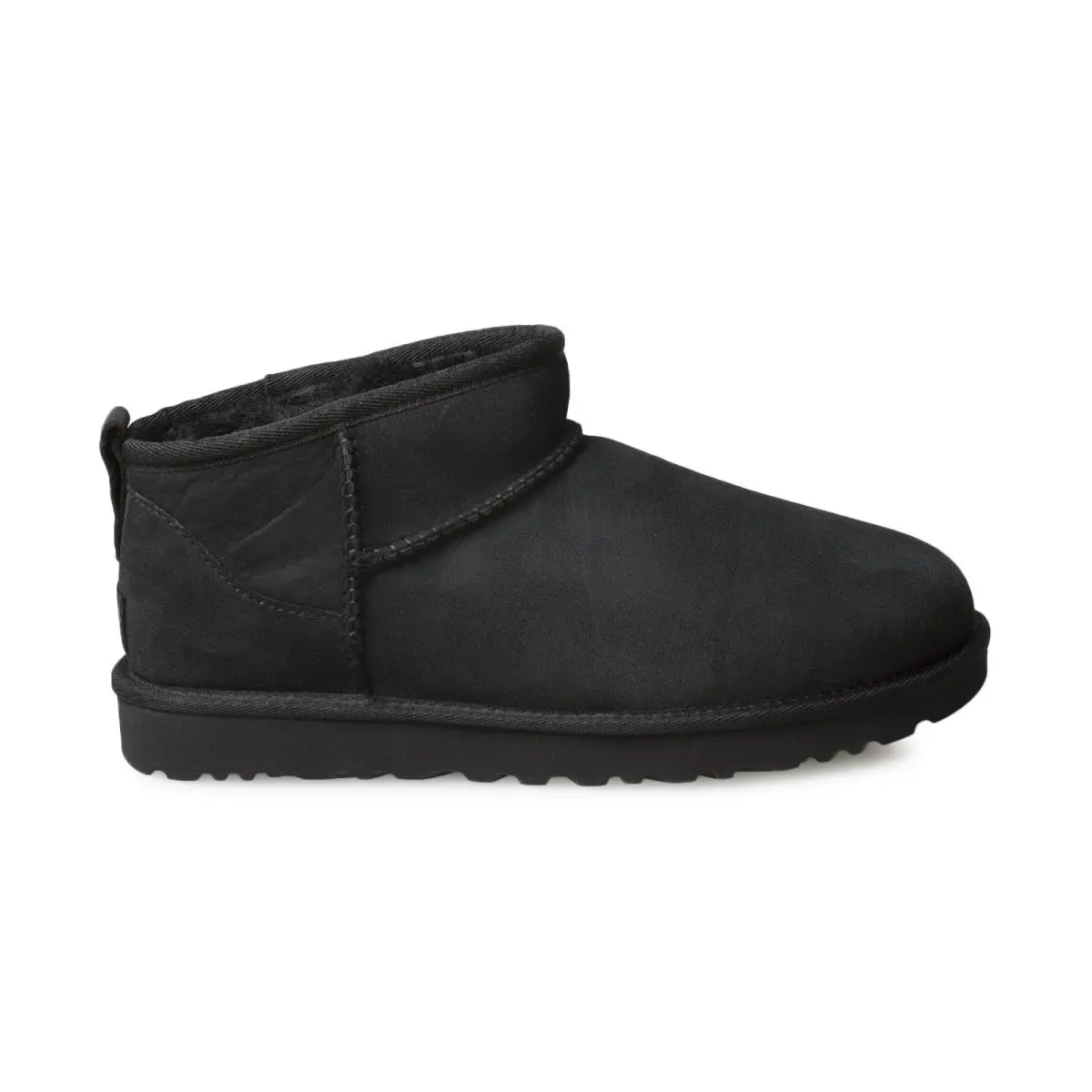 Ugg Classic Ultra Mini Black Suede Fur Comfort Women`s Boots Size US 11/UK 9