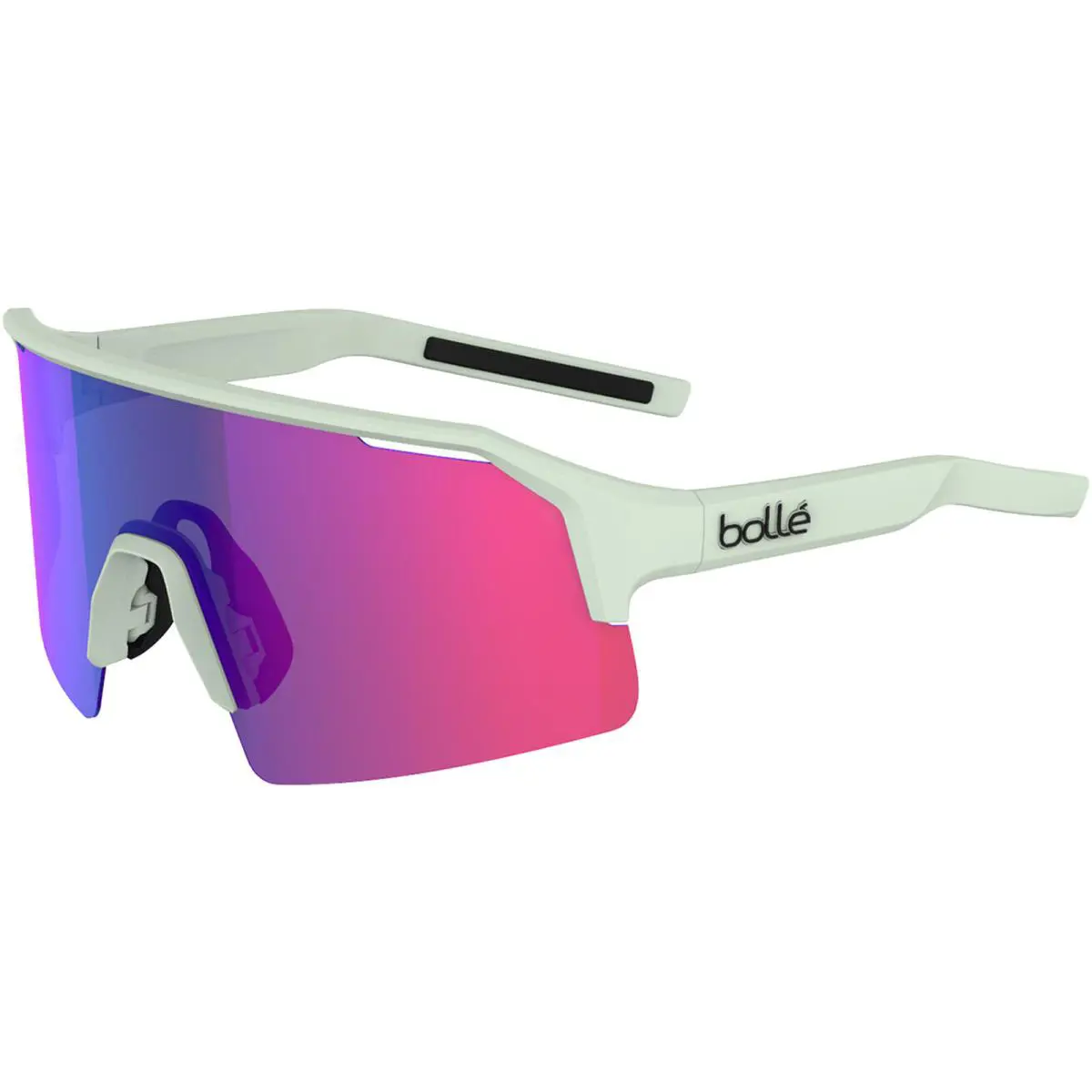 Bolle C-shifter Semi-rimless Sport Shield Sunglasses w/ Volt Lens - BS005 Taiwan Creator Green Matte/Volt Ultraviolet (006)