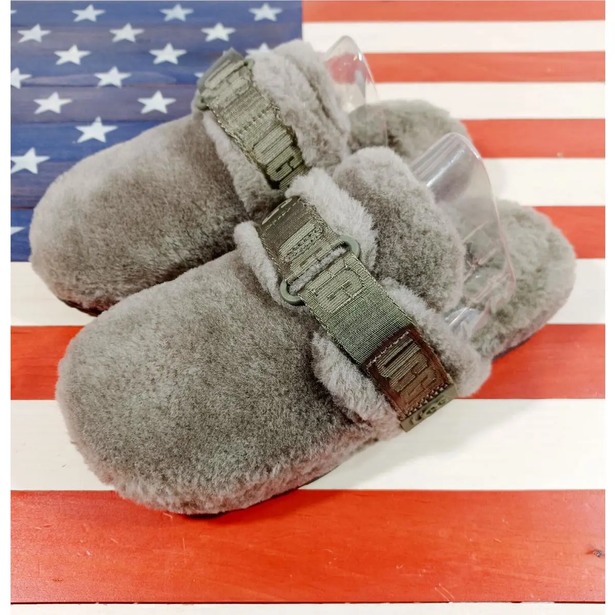 UGG shoes - Ugg`s Australia Fluff It - Australia Fluff - 1118150 - Gray, Manufacturer: Gray/Gray/Green 4