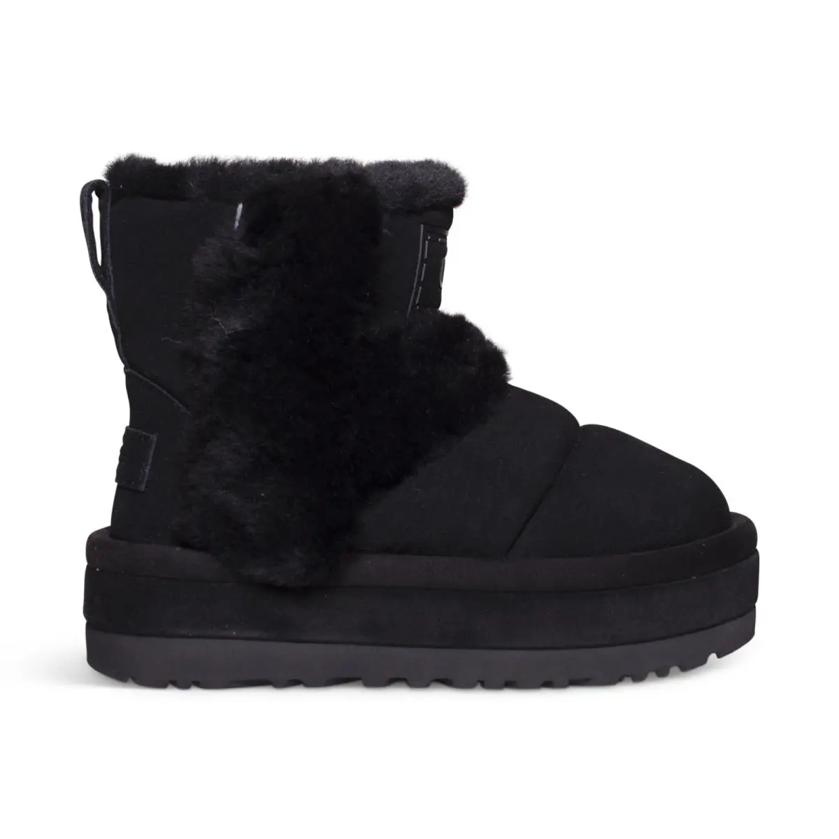 Ugg Classic Chillapeak Black Leather Sheepskin Women`s Boots Size US 7/UK 5