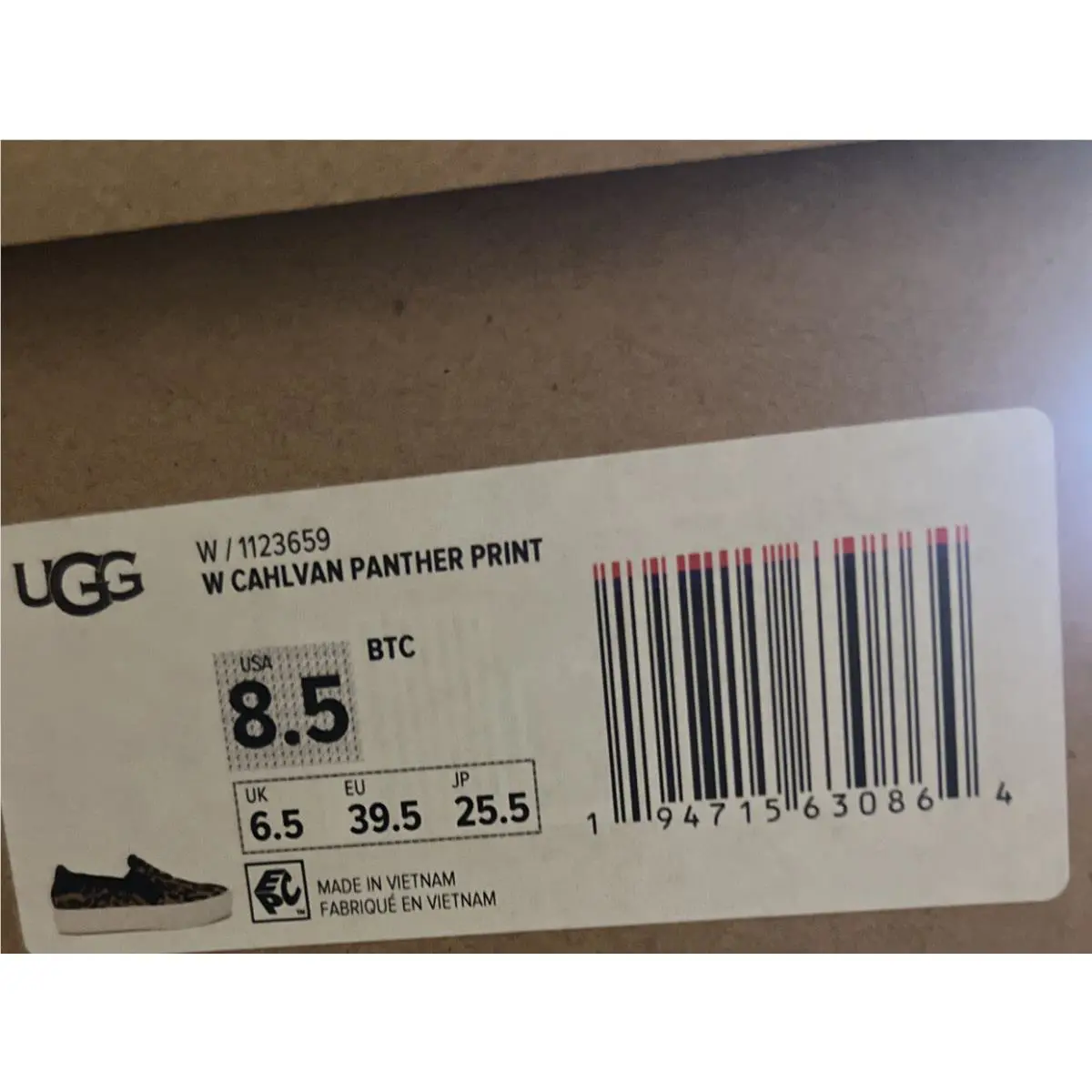 UGG shoes - UGG CAHLVAN PANTHER PRINT - CAHLVAN PANTHER PRINT - BUTTERSCOTCH 4