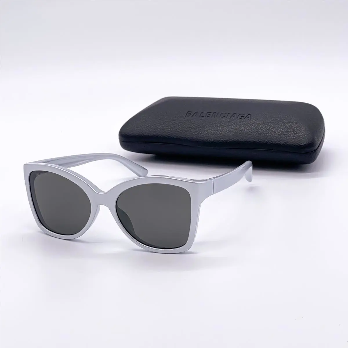 Balenciaga BB0150S 003 Sunglasses Silver Unisex Balenciaga Eyewear