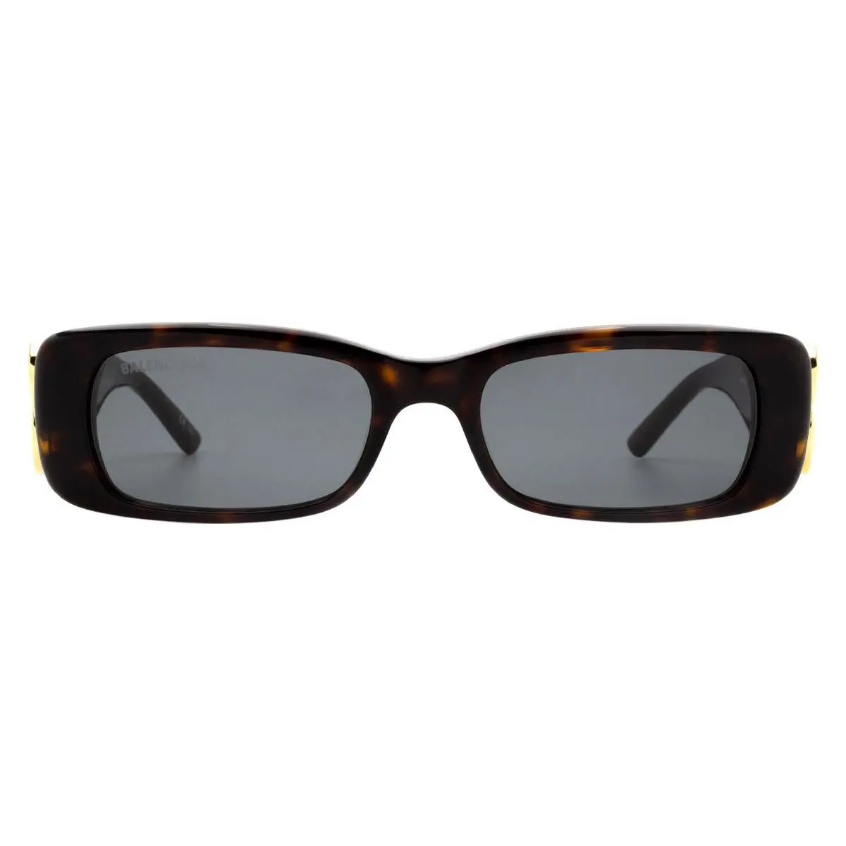 Balenciaga BB0096S Sunglasses Gold Havana Green 51mm