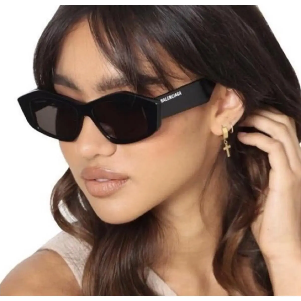 Balenciaga BB0106S 001 Unisex Black Sunglasses Balenciaga