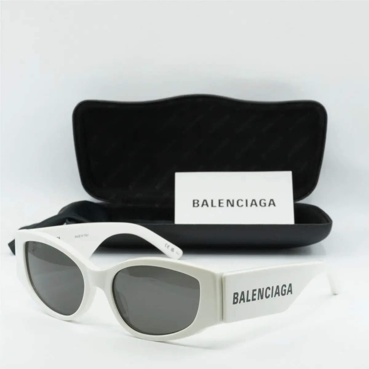 Balenciaga BB0258S 003 White/gray 58-18-145 Sunglasses
