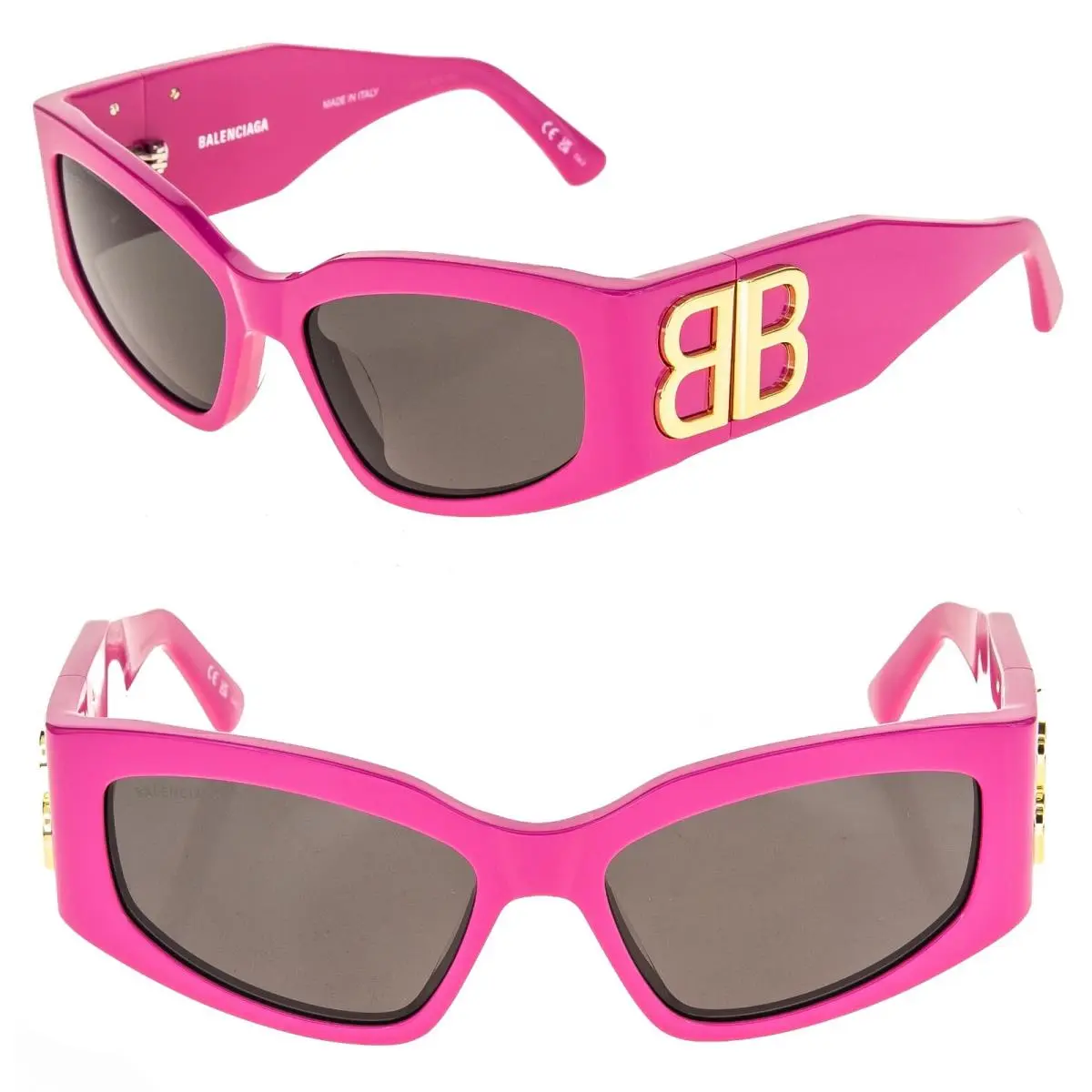 Balenciaga Bossy Cat 0321 Pink Fashion Geometric Unisex Sunglass BB0321S 006