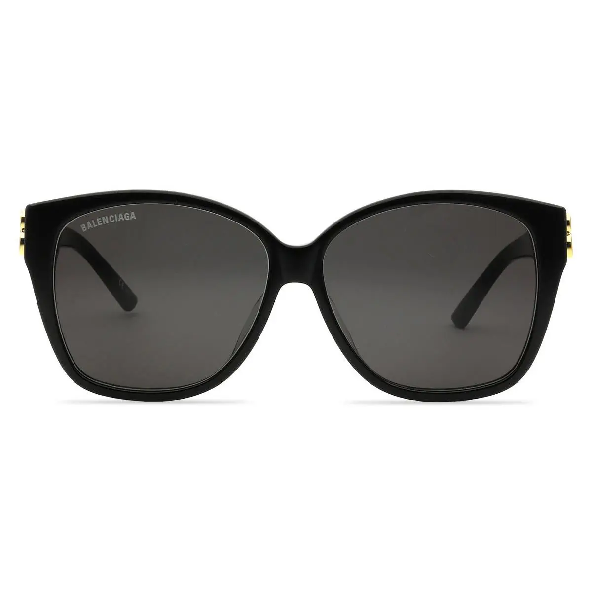 Balenciaga BB0135SA Sunglasses Women Black Geometric 59mm - Frame: Black, Lens: Grey