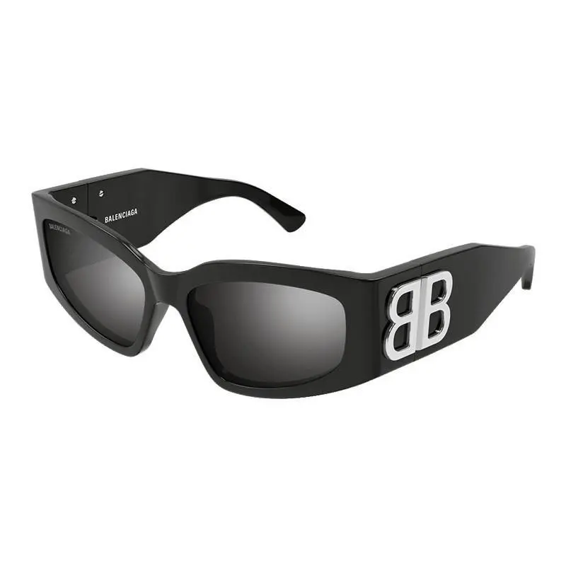 Balenciaga BB0321S 009 Grey/grey Silver Mirror 57-17-125 Sunglasses