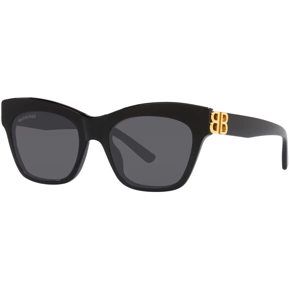 Balenciaga Women`s Black Squared Cat Eye Sunglasses - BB0132S 001 53 - Italy