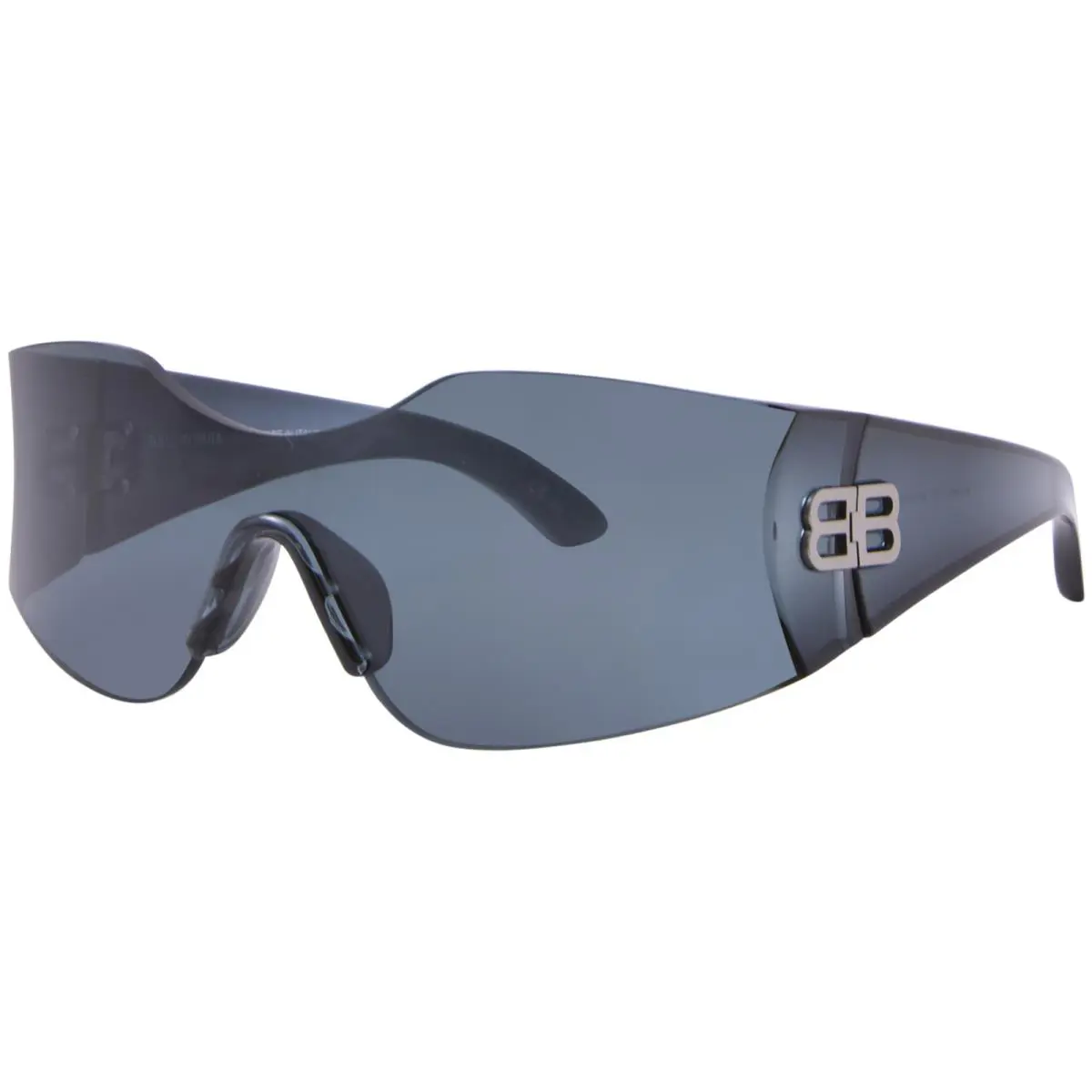 Balenciaga BB0292S 003 Sunglasses Green/green Shield 99mm