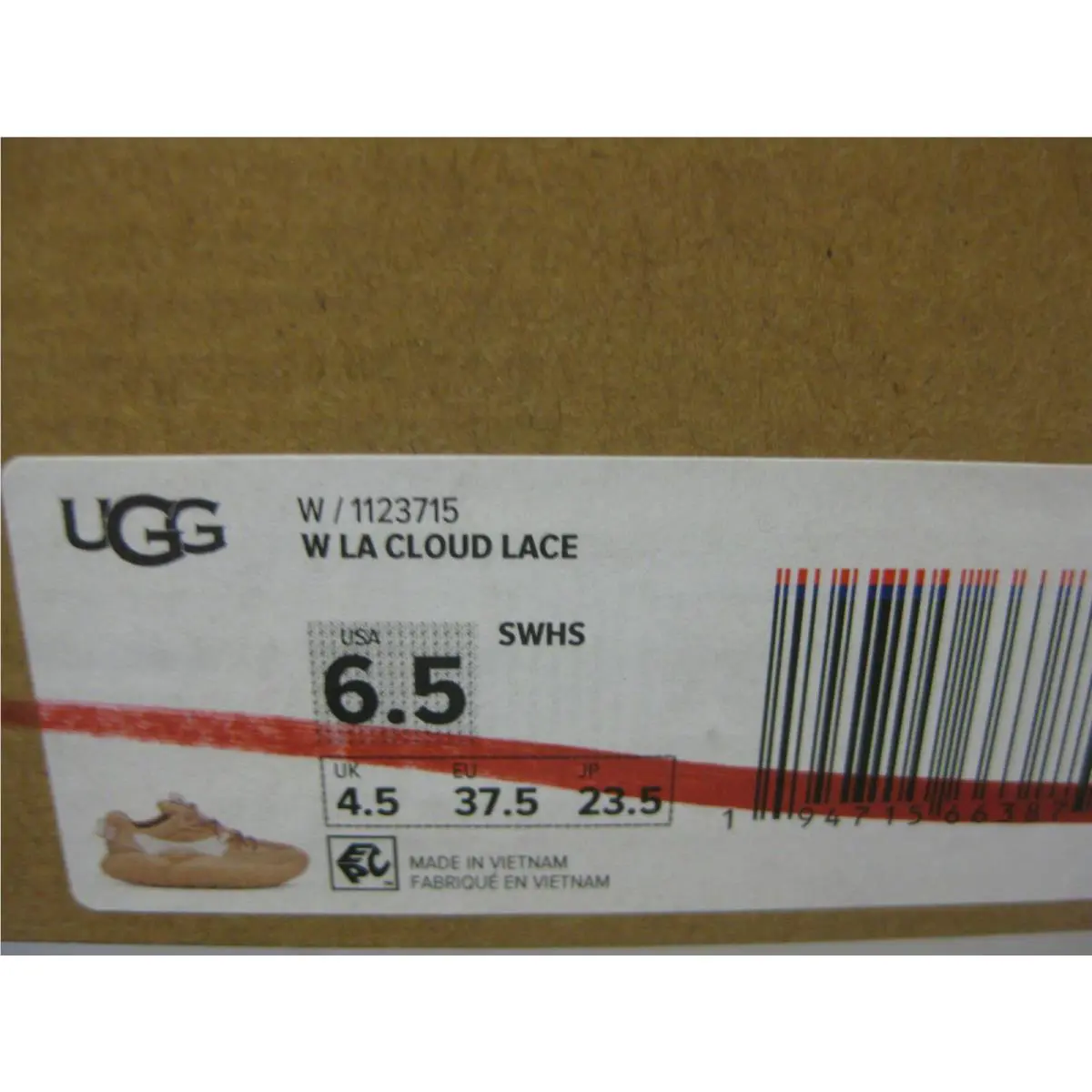 UGG shoes - UGG LA CLOUD - CLOUD - Sand / White Suede 4