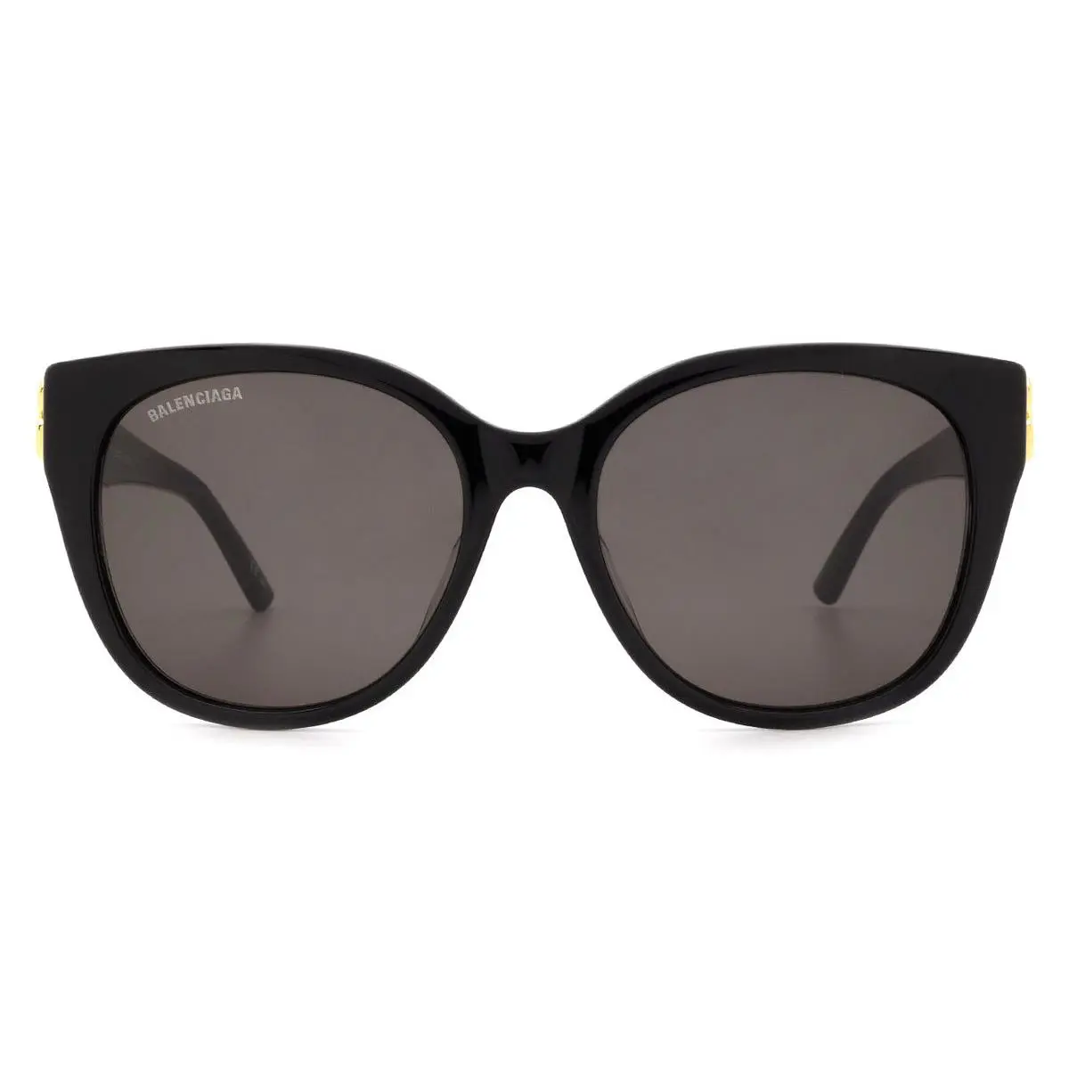 Balenciaga BB0103SA Sunglasses Gold Black Gray 57mm