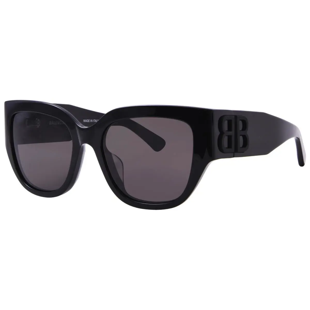 BB0323SK 001 Sunglasses Women`s Black/grey Rectangle Shape 55mm by Balenciaga