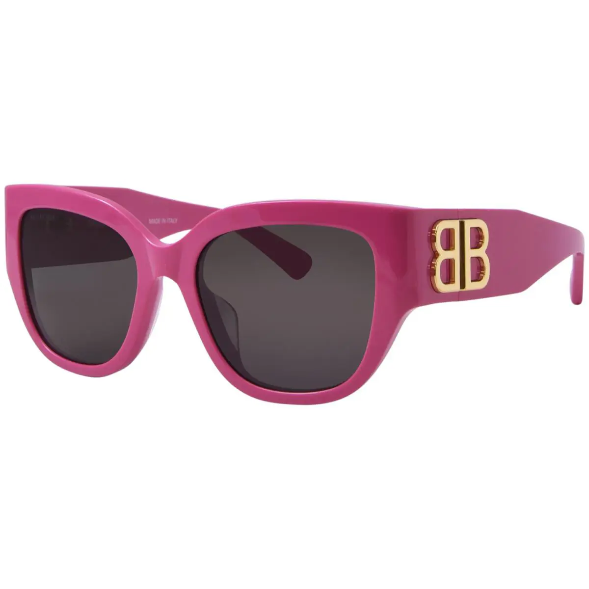 Balenciaga BB0323SK 005 Sunglasses Women`s Pink/grey Lenses Rectangle Shape 55mm