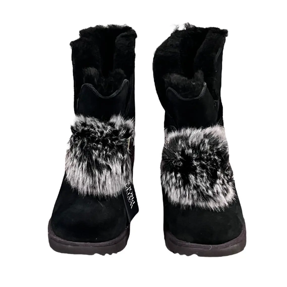 UGG shoes - UGG Australia Suede/Patent Leather Boots - Black (UPC: 190108960877) 2