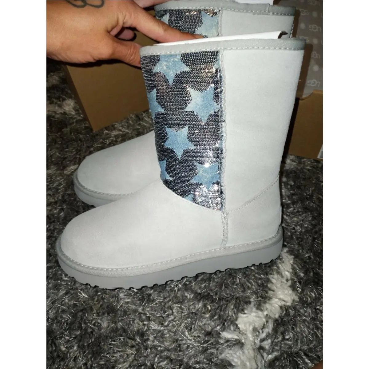 UGG shoes - Classic Short Sequin Stars - Classic Short Sequin Stars - Gray Violet 6