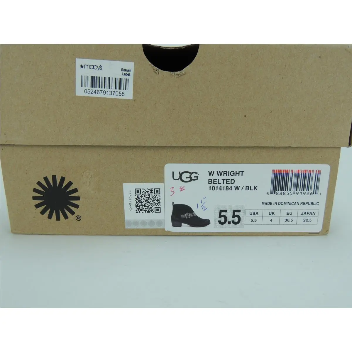 UGG shoes - Wright Belted Boots Black 5.5M - Black (UPC: 888855919261) 5