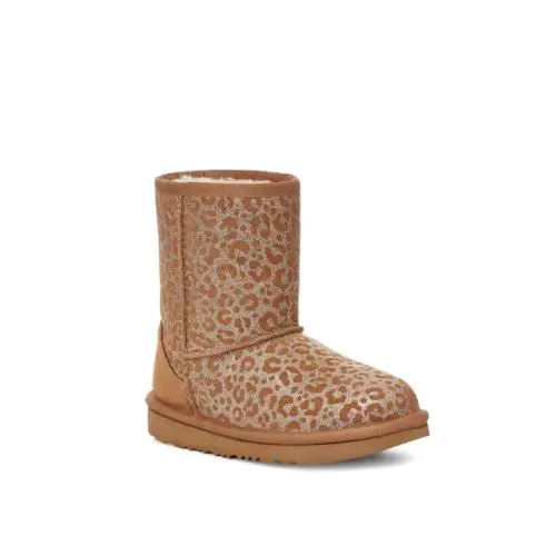 Ugg Kids T-classic II Glitter Leopard’ Snow Boots Size 5/EU37 - leopard