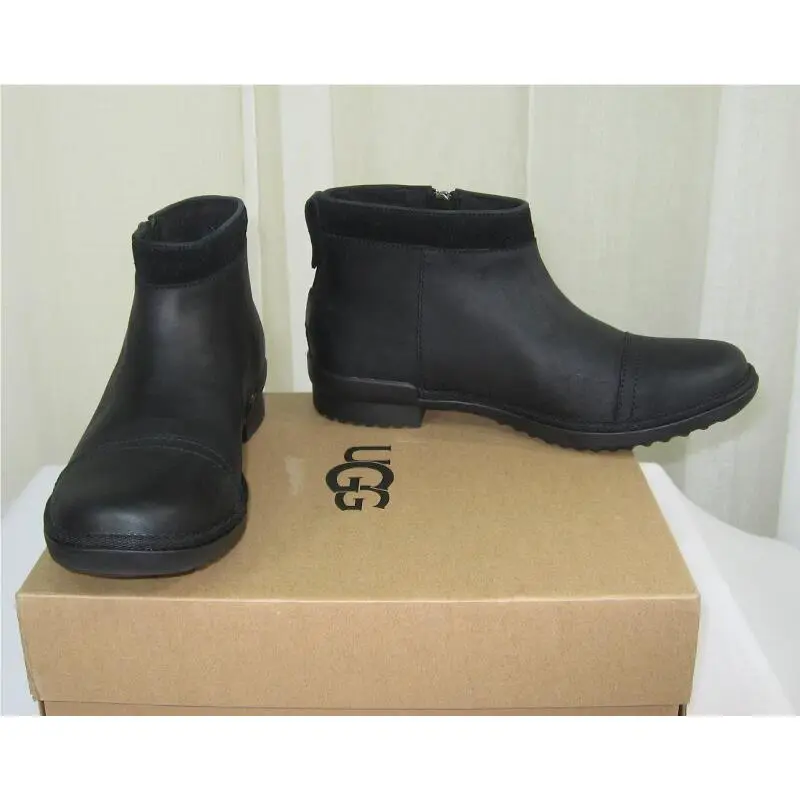 UGG shoes - UGG Attell Waterproof Leather Ankle Bootie - 1103832 - Black, Manufacturer: black (UPC: 192410370085) 4