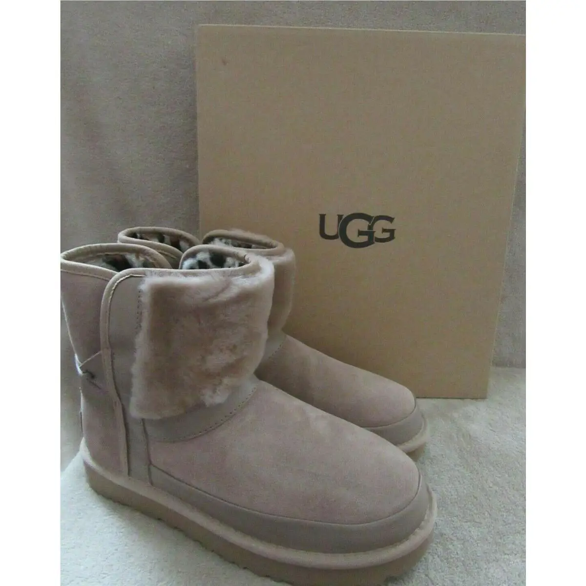 UGG shoes - UGG Classic Leopard Lined Bow - Brown (UPC: 192410385140) 0