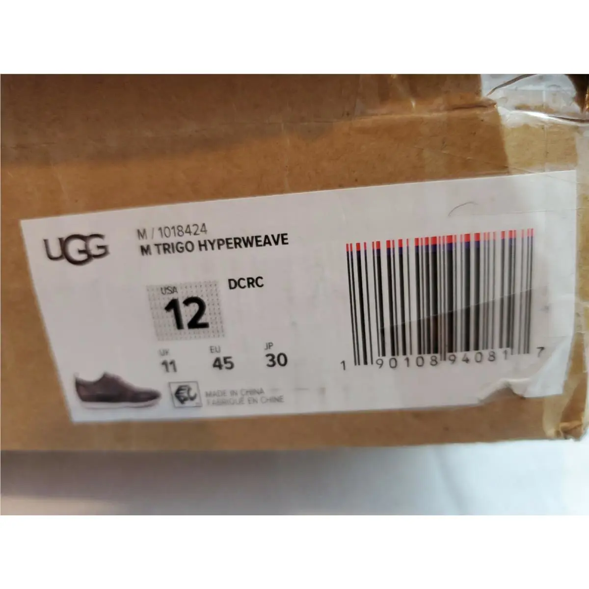 UGG shoes - UGG Trigo Hyperweave Men`s Energ Gray Lace Up Snea - 1018424 - Gray (UPC: 190108940817) 6