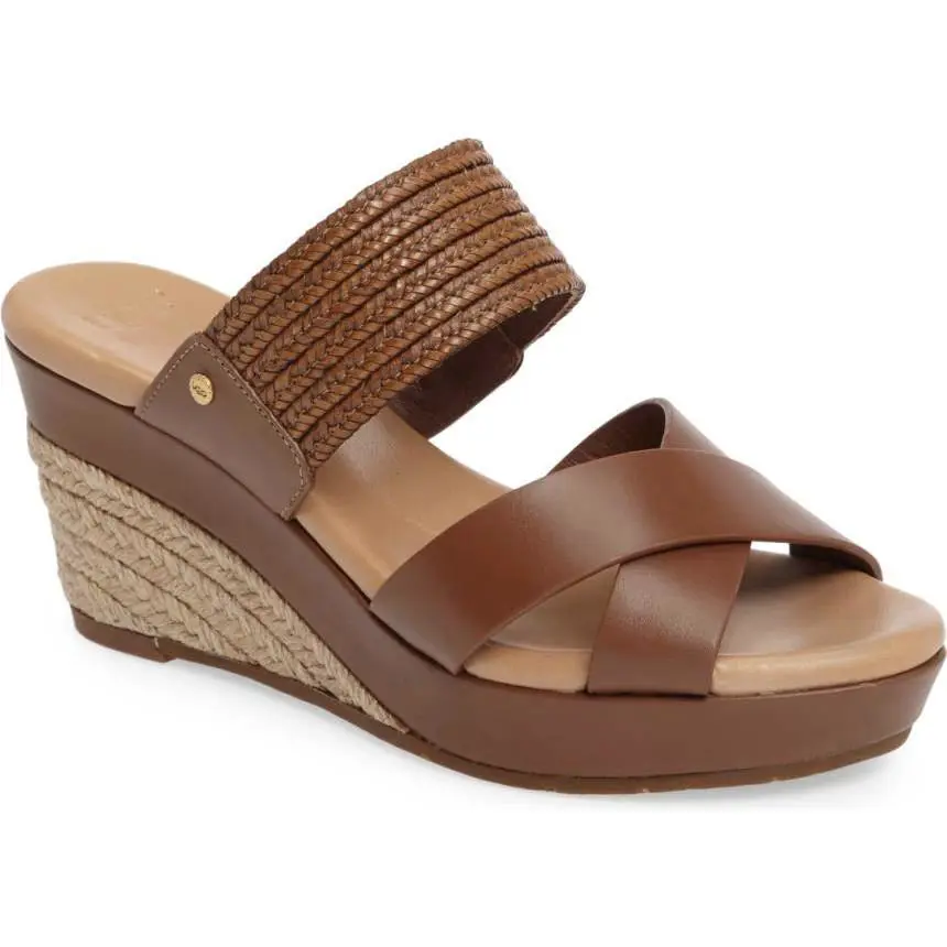 UGG shoes - Adriana Platform Wedge Strap Leather Sandal - 1015100 - Tamarind Leather (Brown), Manufacturer: Tamarind Brown (UPC: 190108349696) 0