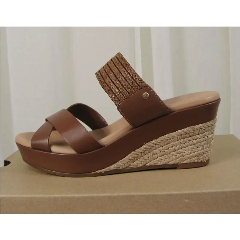 UGG shoes - Adriana Platform Wedge Strap Leather Sandal - 1015100 - Tamarind Leather (Brown), Manufacturer: Tamarind Brown (UPC: 190108349696) 5