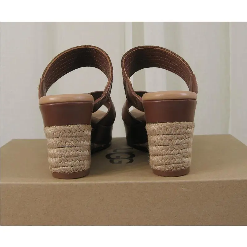 UGG shoes - Adriana Platform Wedge Strap Leather Sandal - 1015100 - Tamarind Leather (Brown), Manufacturer: Tamarind Brown (UPC: 190108349696) 6
