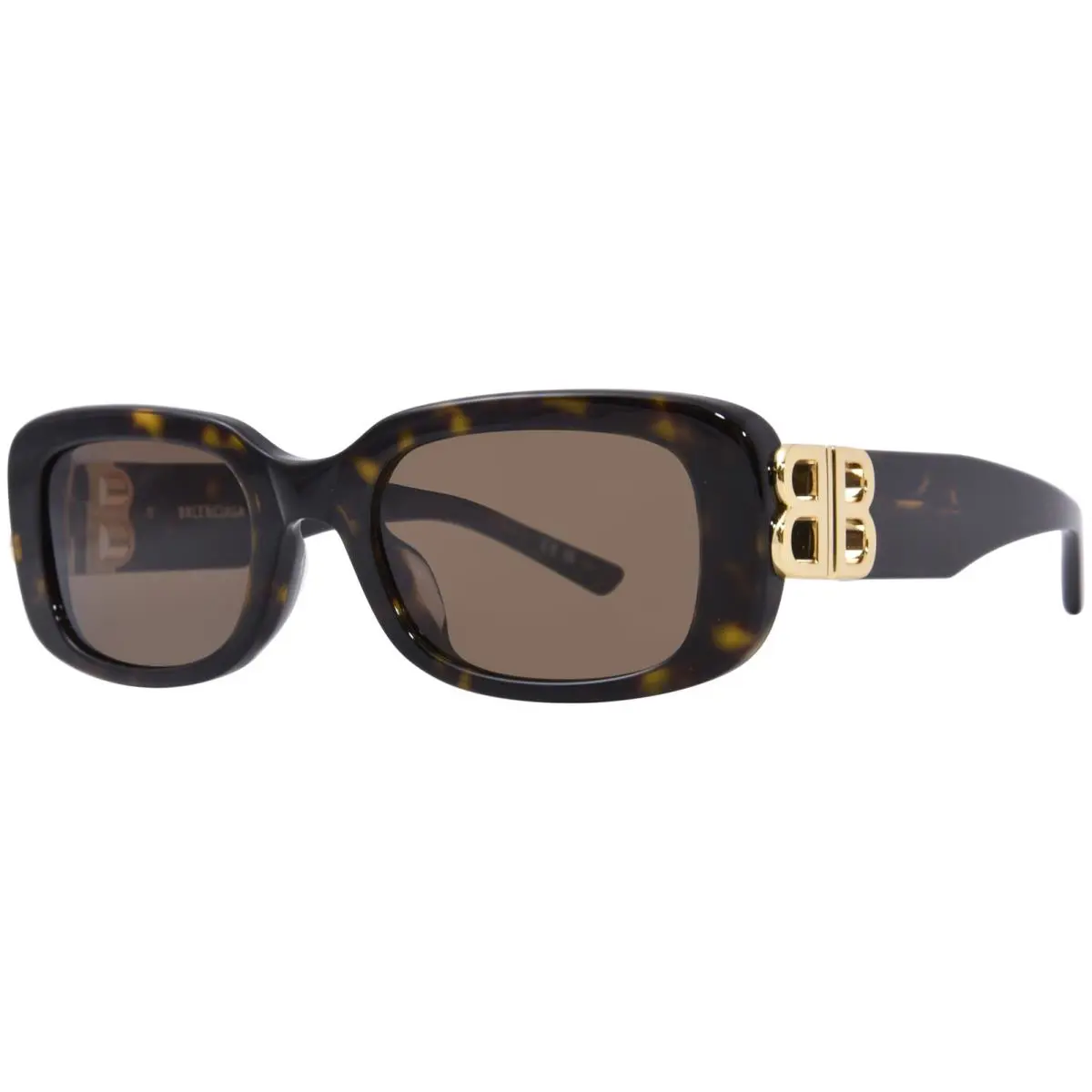 Balenciaga BB0310SK 002 Sunglasses Women`s Havana/brown Rectangle Shape 53mm