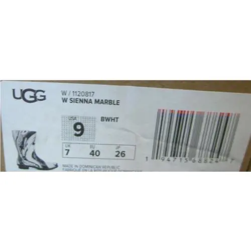UGG shoes - UGG SIENNA MARBLE - SIENNA MARBLE - Black /White 4