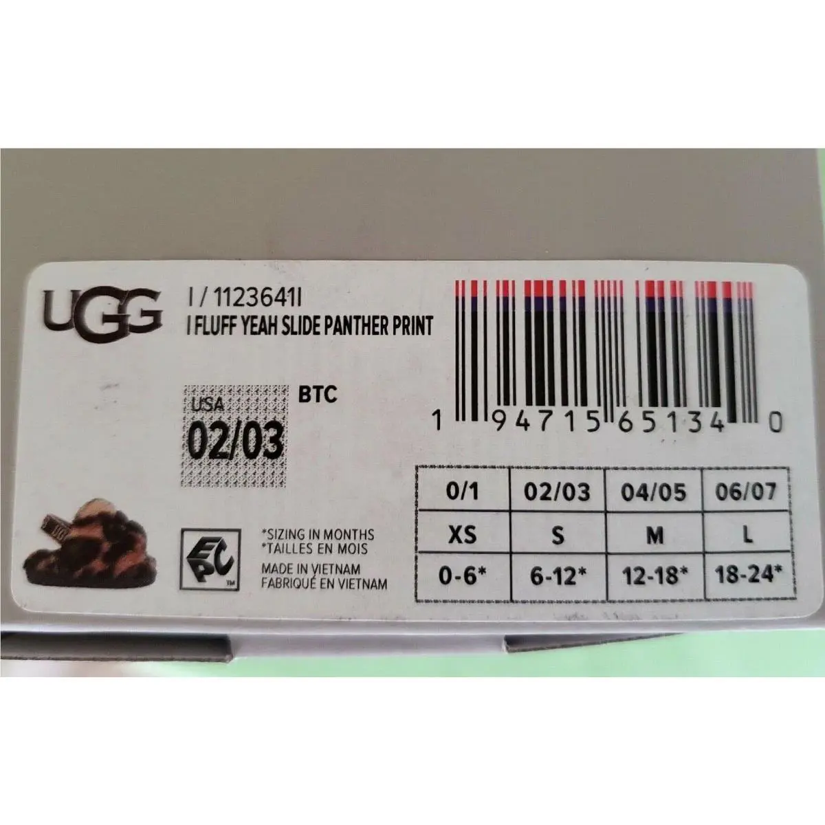 UGG shoes - CRIB SHOES - CRIB SHOES - PANTHER (UPC: 194715651340) 9