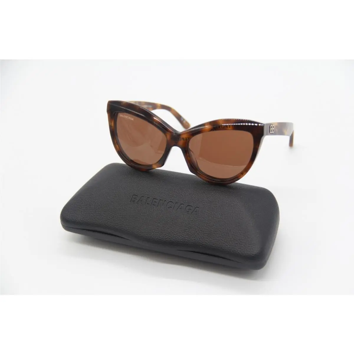Balenciaga BB0217S 002 Cat Eye Havana Women’s Sunglasses
