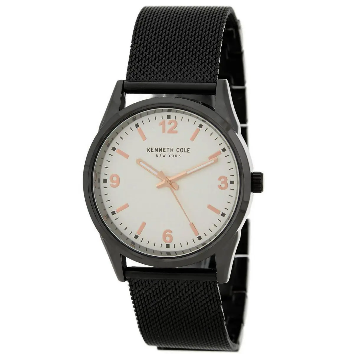 Kenneth New York Cole York 10030647 Men`s Analog Round Watch Black Mesh Bracelet by Kenneth Cole