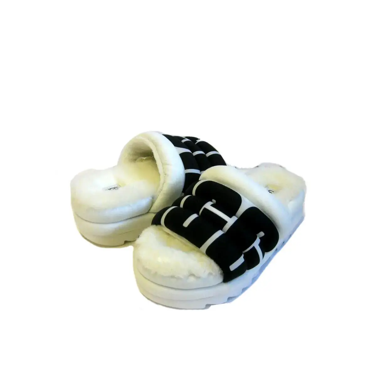 Ugg Maxi Slide Logo Women Shoes White US 6 /uk 4 /eu 37 /jp 23 - White