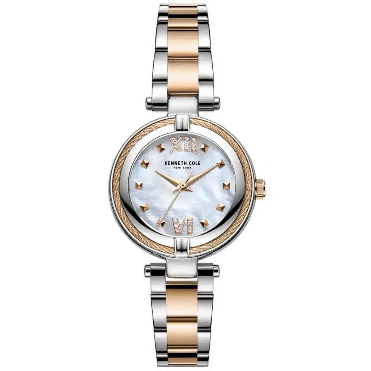 Kenneth New York Cole York KC51052002 Women`s Analog Watch Two-tone Steel Bracelet