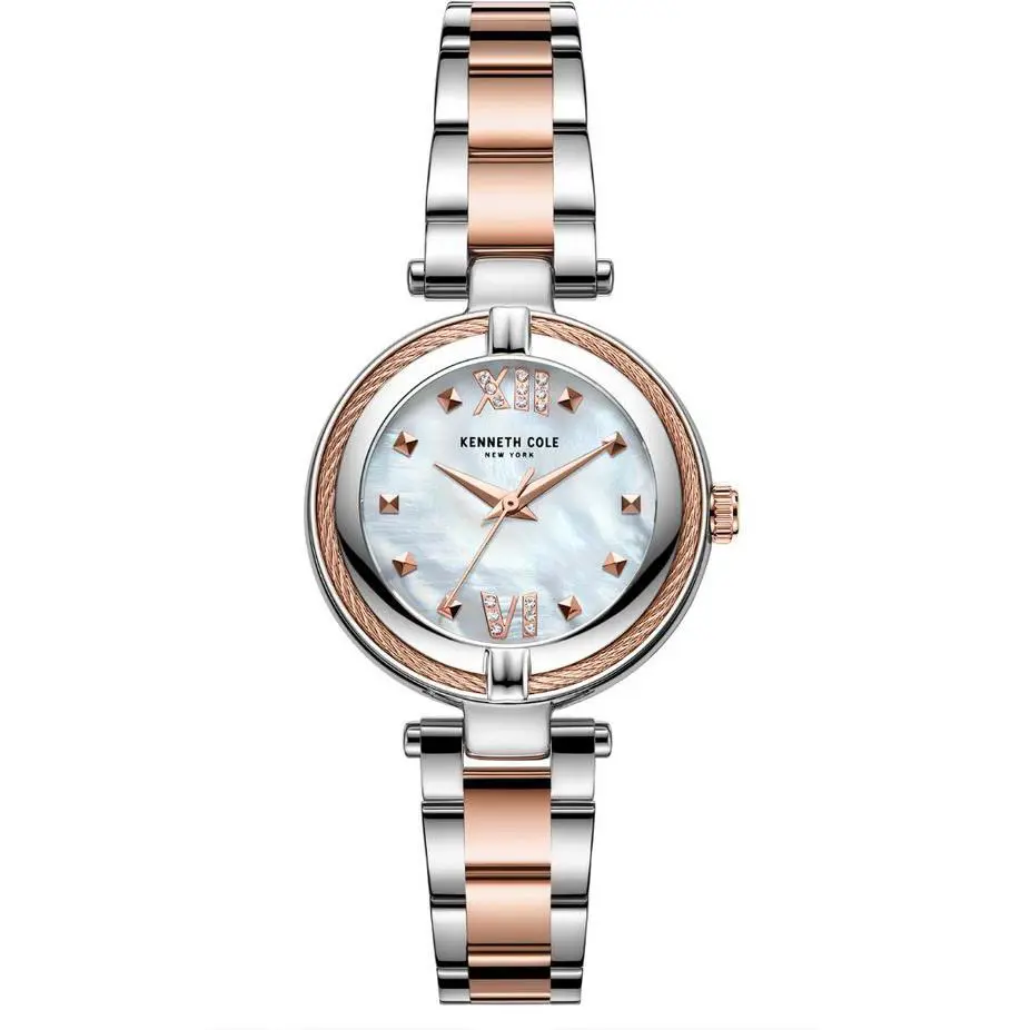 Mother of Pearl Crystallized Two Tone Women`s Watch KC51052002 by Kenneth Cole