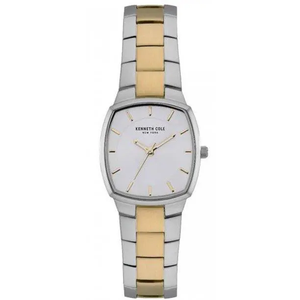 Kenneth Cole York Women`s Classic Japanese-quartz Two Tone Watch KC50893006 - Dial: White, Band: Gold, Silver