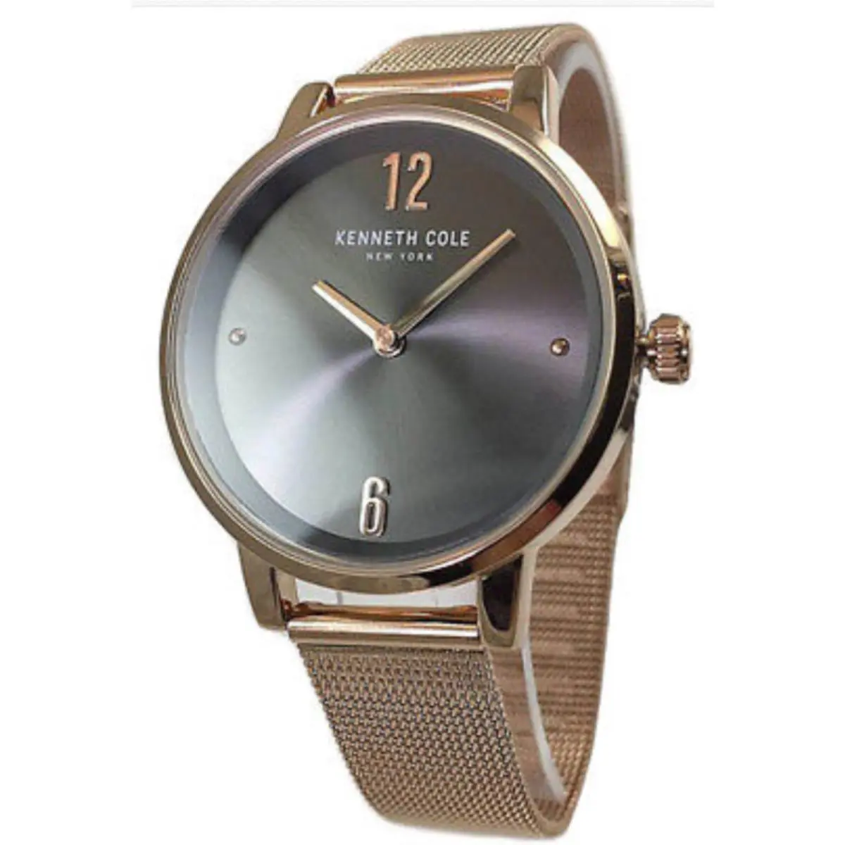 Kenneth Cole Women`s Rose Gold Stainless Steel Mesh Strap Watch 34mm KC50046009