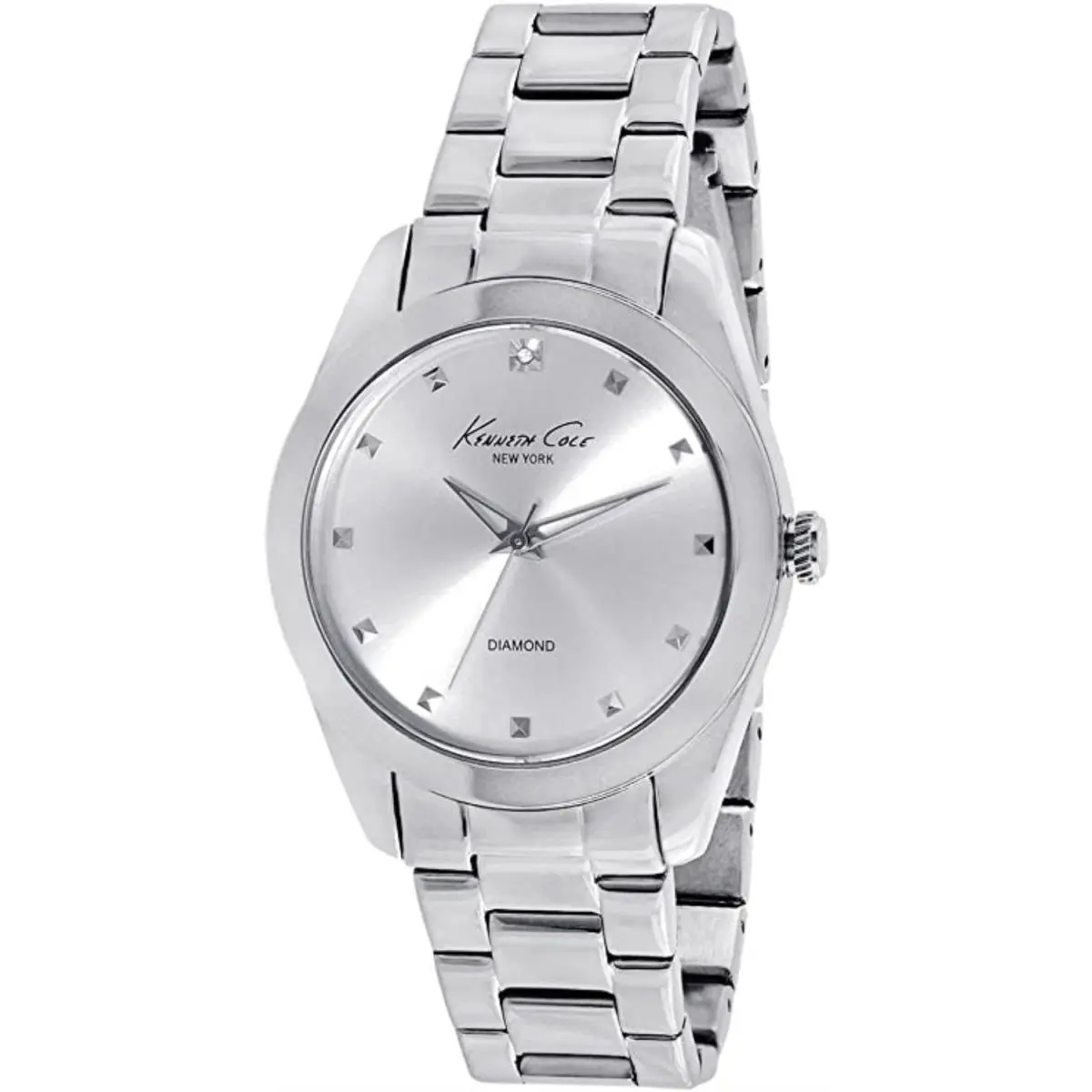 Kenneth Cole York KC4947 Rock Out Silver Dial Diamond Bracelet Womens Watch