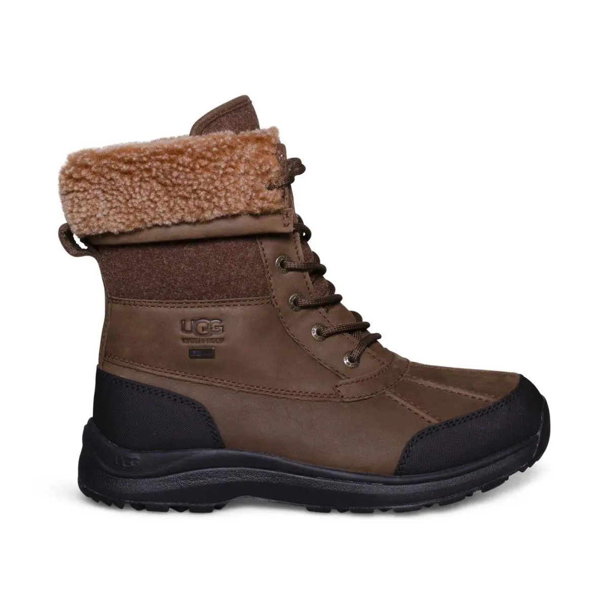 Ugg Adirondack Iii Tipped Dark Earth Leather Snow Women`s Boots Size US 6 - Dark Earth