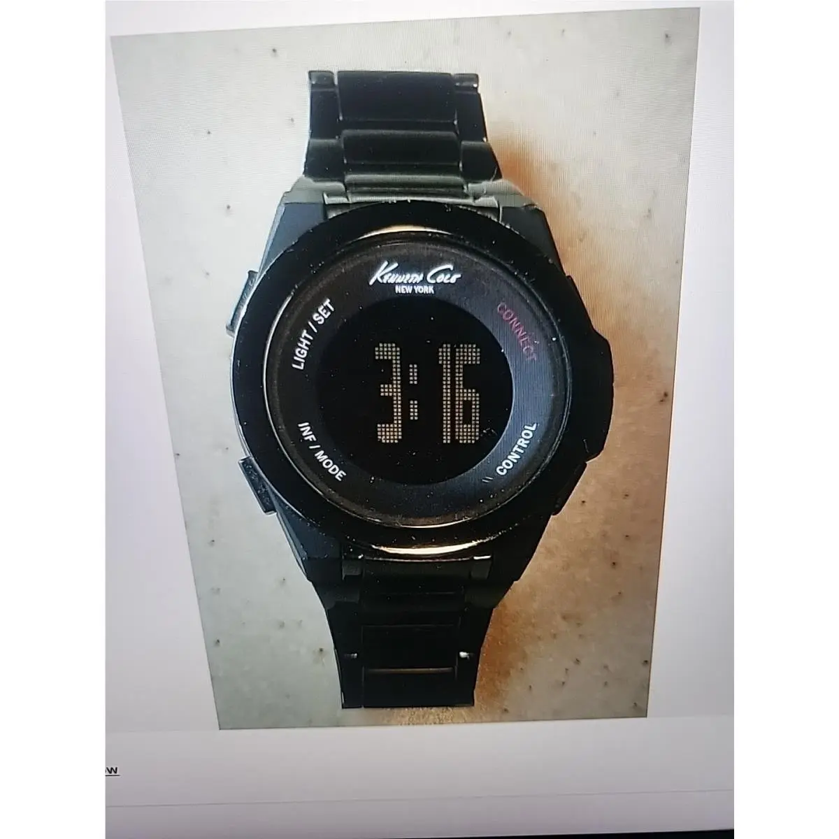 Men`s  G0827A Connect Watch - Black by Kenneth Cole